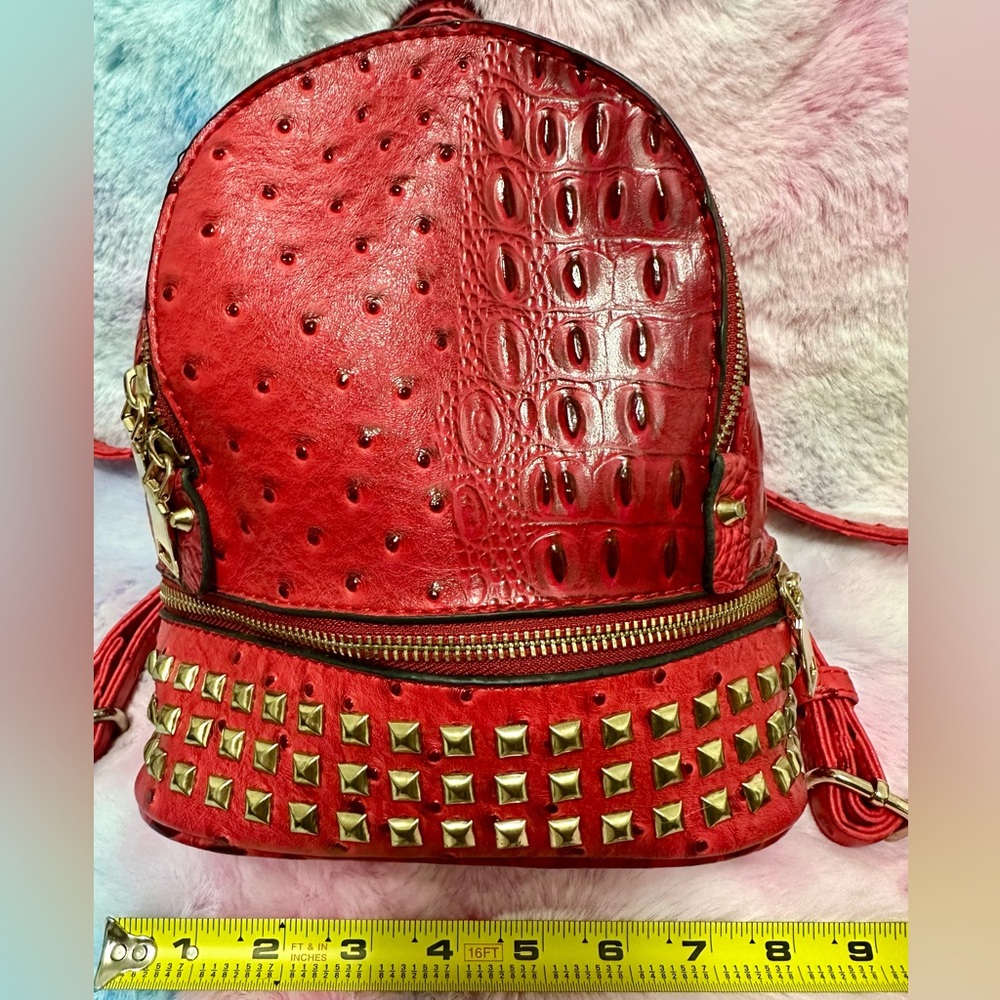 Red mini backpack - image 1